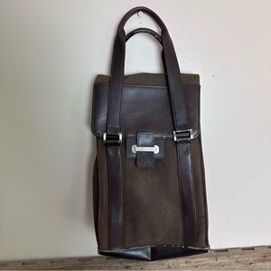 Cutter & Buck leather and canvas handbag